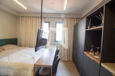 Sala / Quarto - Studio de kitnet/studio à venda com 1 quarto, 25m² em Santo Amaro, São Paulo