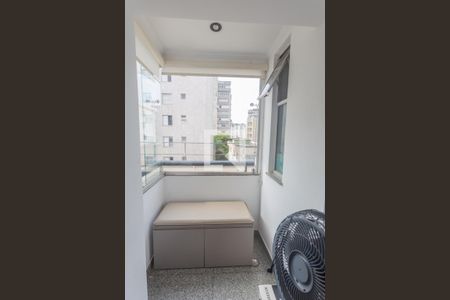 Varanda da Suíte de apartamento à venda com 3 quartos, 110m² em Santo Antônio, Belo Horizonte