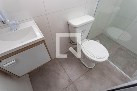 Banheiro  de kitnet/studio para alugar com 1 quarto, 25m² em Taboão, Diadema
