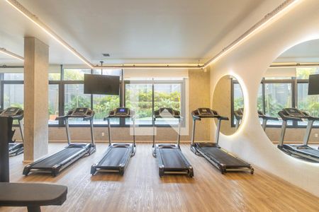 Área Comum - Academia de kitnet/studio para alugar com 1 quarto, 22m² em Paraíso, São Paulo