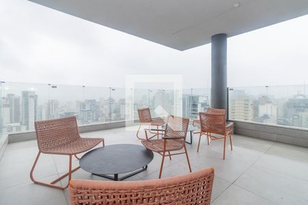 Área Comum - Solarium de kitnet/studio para alugar com 1 quarto, 22m² em Paraíso, São Paulo