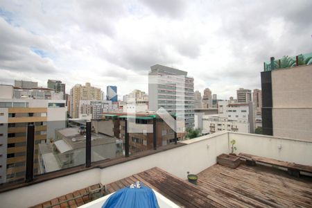 Varanda cobertura de apartamento à venda com 3 quartos, 205m² em Funcionários, Belo Horizonte