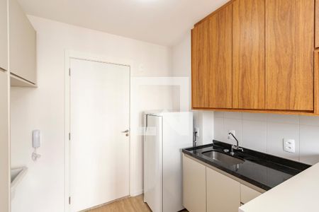 Sala/ Cozinha de apartamento à venda com 1 quarto, 30m² em Campo Belo, São Paulo