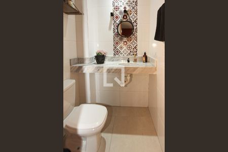 Casa à venda com 89m², 2 quartos e 2 vagasLavabo do espaço gourmet