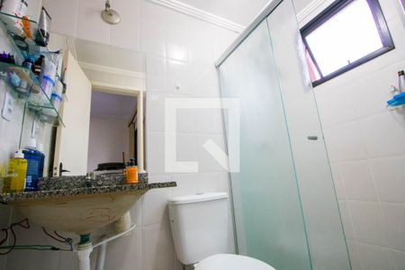 Banheiro do quarto 1 de apartamento à venda com 3 quartos, 80m² em Vila Santa Teresa, Santo André