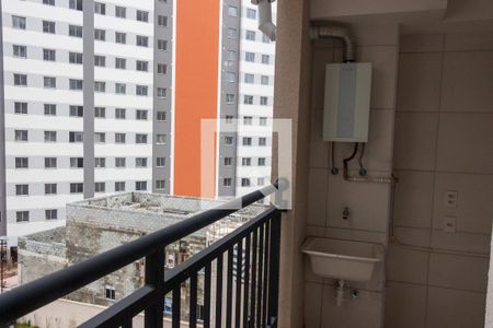Varanda da Sala de apartamento à venda com 2 quartos, 42m² em Usina Piratininga, São Paulo