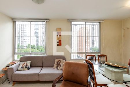 Sala de apartamento à venda com 2 quartos, 75m² em Brooklin, São Paulo