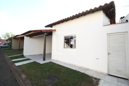 Casa de condomínio para alugar com 94m², 2 quartos e 1 vagaFachada da Casa e Placa