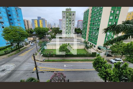 Vista da Sala de apartamento para alugar com 2 quartos, 75m² em Embaré, Santos
