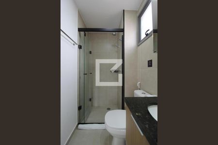 Banheiro de kitnet/studio para alugar com 1 quarto, 20m² em Indianópolis, São Paulo