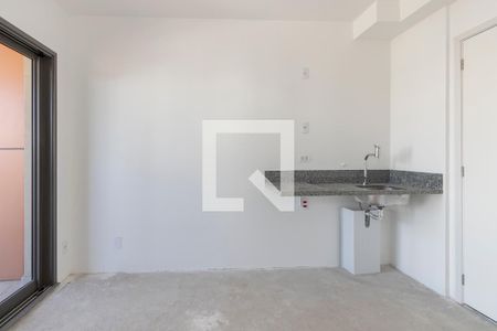 Sala/ Cozinha de apartamento à venda com 1 quarto, 28m² em Chácara Santo Antônio (zona Sul), São Paulo