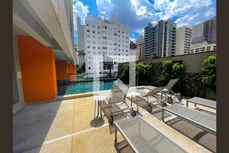 Área comum - Piscina de apartamento para alugar com 1 quarto, 52m² em Cambuí, Campinas