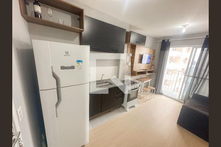 Cozinha de apartamento à venda com 1 quarto, 27m² em Barra Funda, São Paulo