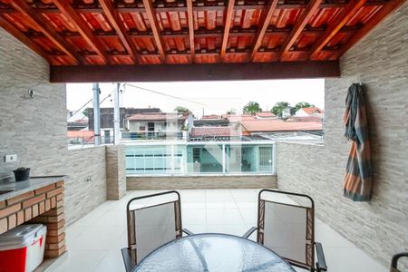 Varanda com Churrasqueira de casa à venda com 3 quartos, 124m² em Jardim Brasilandia, São Bernardo do Campo