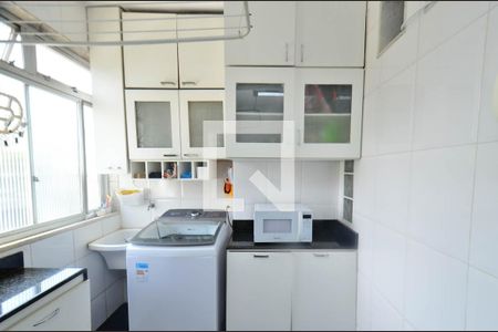 Area serviço de apartamento à venda com 3 quartos, 100m² em Funcionários, Belo Horizonte