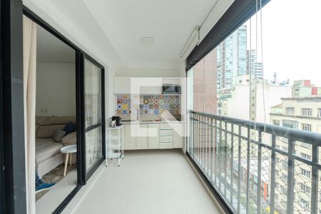 Sacada de apartamento à venda com 1 quarto, 42m² em Bela Vista, São Paulo