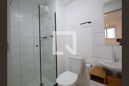 Banheiro da Suíte de apartamento à venda com 1 quarto, 25m² em Vila Andrade, São Paulo