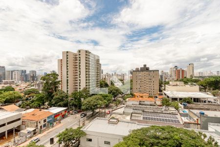 Vista da Sala/ Cozinha de apartamento para alugar com 1 quarto, 27m² em Chácara Santo Antônio (zona Sul), São Paulo