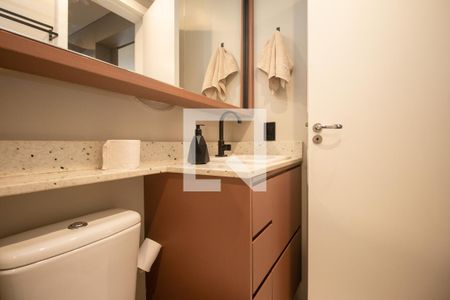 Banheiro de apartamento à venda com 1 quarto, 32m² em Jardim Caravelas, São Paulo