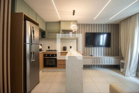 Sala de apartamento à venda com 1 quarto, 32m² em Jardim Caravelas, São Paulo