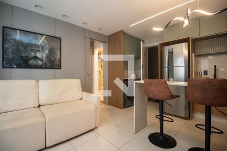 Sala de apartamento à venda com 1 quarto, 32m² em Jardim Caravelas, São Paulo