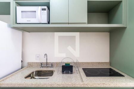 Cozinha de kitnet/studio para alugar com 1 quarto, 24m² em Paraíso, São Paulo