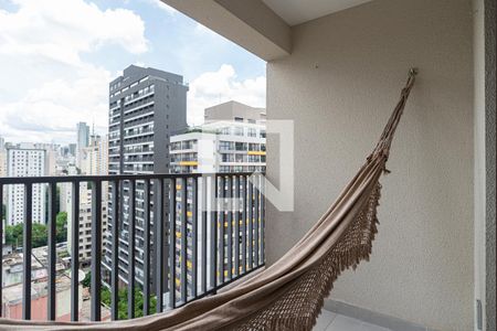 Varanda da Sala/Quarto de kitnet/studio para alugar com 1 quarto, 30m² em Bela Vista, São Paulo