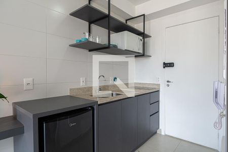 Cozinha de kitnet/studio para alugar com 1 quarto, 30m² em Bela Vista, São Paulo