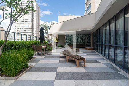 Área comum - Espaço da Churrasqueira de kitnet/studio para alugar com 1 quarto, 30m² em Bela Vista, São Paulo