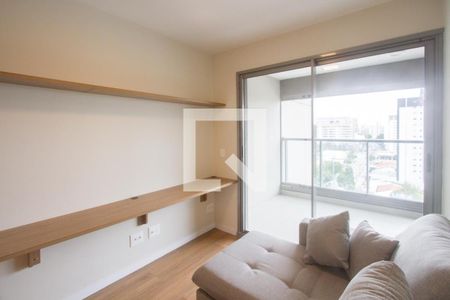Sala de apartamento para alugar com 1 quarto, 43m² em Santo Amaro, São Paulo