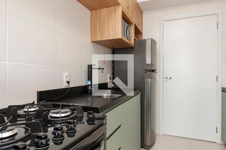 Sala/ Cozinha de apartamento para alugar com 1 quarto, 27m² em Jardim Caravelas, São Paulo