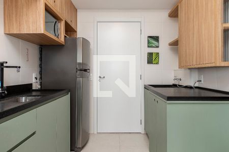 Sala/ Cozinha de apartamento para alugar com 1 quarto, 27m² em Jardim Caravelas, São Paulo