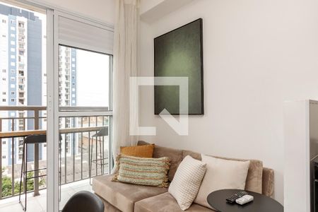 Sala/ Cozinha de apartamento para alugar com 1 quarto, 27m² em Jardim Caravelas, São Paulo