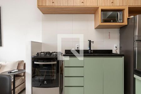 Sala/ Cozinha de apartamento para alugar com 1 quarto, 27m² em Jardim Caravelas, São Paulo