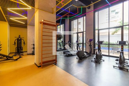 Área comum - Academia de kitnet/studio para alugar com 1 quarto, 24m² em Pinheiros, São Paulo