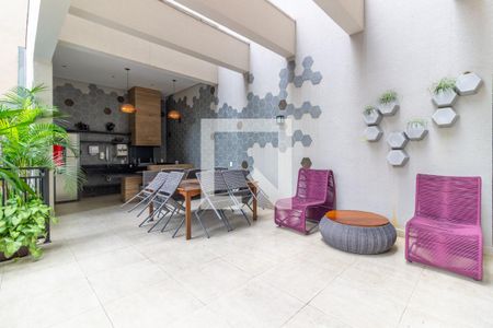 Área comum - Churrasqueira de kitnet/studio para alugar com 1 quarto, 24m² em Pinheiros, São Paulo