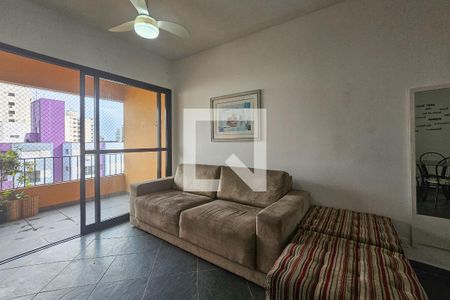 Sala de apartamento para alugar com 2 quartos, 90m² em Vila Júlia, Guarujá