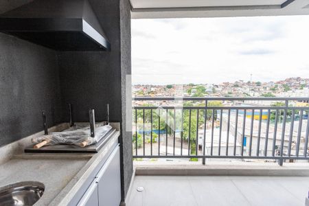Varanda da sala  de apartamento à venda com 3 quartos, 70m² em Centro, Diadema