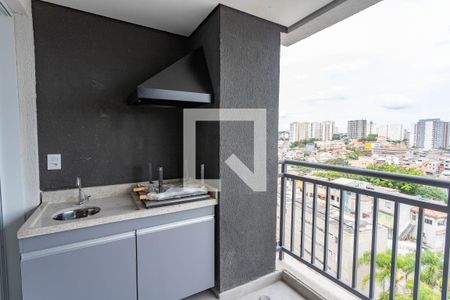 Varanda da sala  de apartamento à venda com 3 quartos, 70m² em Centro, Diadema