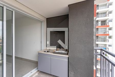 Varanda da sala  de apartamento à venda com 3 quartos, 70m² em Centro, Diadema