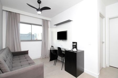 Sala/Cozinha de apartamento para alugar com 1 quarto, 28m² em Bela Vista, São Paulo