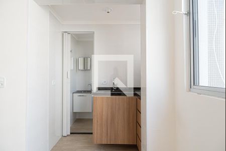 Cozinha de kitnet/studio para alugar com 1 quarto, 22m² em Bela Vista, São Paulo