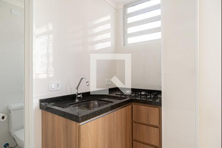 Cozinha de kitnet/studio para alugar com 1 quarto, 22m² em Bela Vista, São Paulo