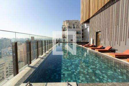 Área comum - Piscina de kitnet/studio à venda com 1 quarto, 27m² em Vila Nova Conceição, São Paulo