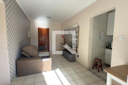 Sala de apartamento para alugar com 1 quarto, 57m² em Aviação, Praia Grande