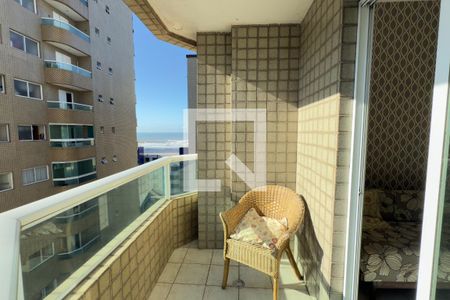 Varanda da Sala de apartamento para alugar com 1 quarto, 57m² em Aviação, Praia Grande