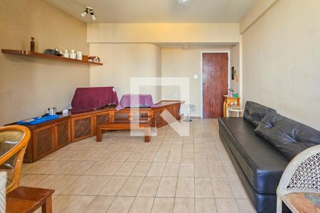 Sala de apartamento para alugar com 1 quarto, 42m² em Jardim Tres Marias, Guarujá