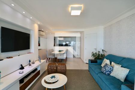 Sala de apartamento para alugar com 3 quartos, 106m² em Jardim Belmar, Guarujá