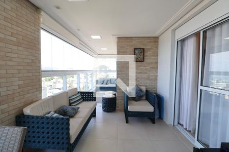Varanda de apartamento para alugar com 3 quartos, 106m² em Jardim Belmar, Guarujá