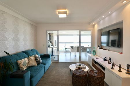 Sala de apartamento para alugar com 3 quartos, 106m² em Jardim Belmar, Guarujá